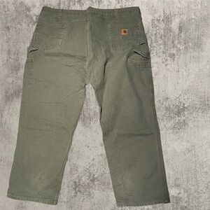 Carhartt moss green relaxed fit carpenter pants  sz 46x30​